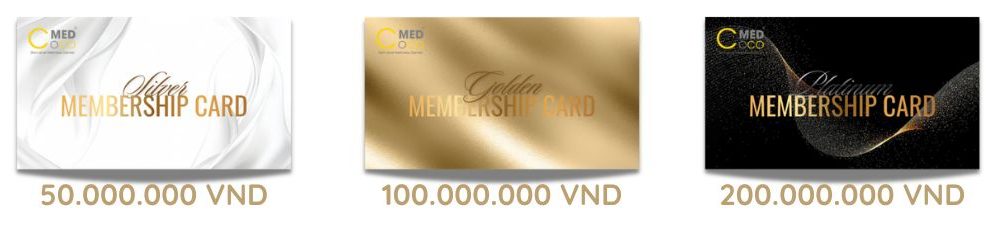 Hạn mức chi tiêu các loại thẻ Làm đẹp của CocoMed